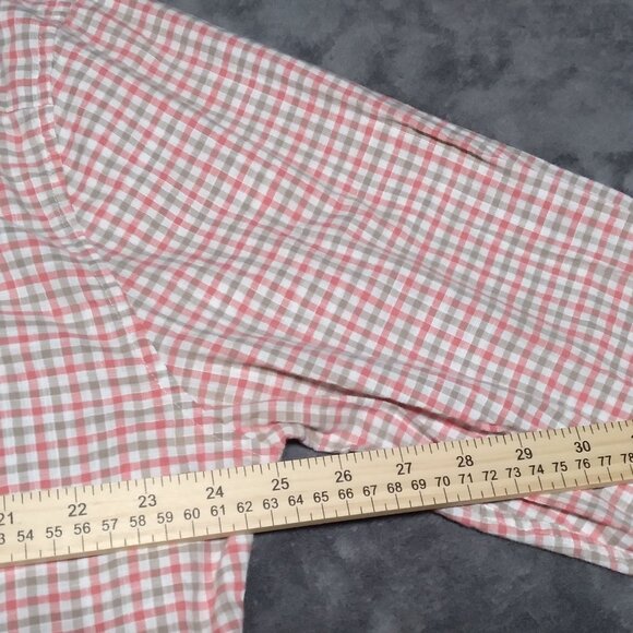 Johnnie O Hangin Out Long Sleeve Men's XXL Red & White Button Down JMWL3200 - Picture 5 of 16